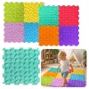 LEAN TOYS Tapete sensorial puzzle com várias estruturas e cores 24,5 cm 10 unid.