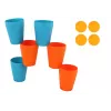 LEAN TOYS Fundo de copo sensorial especialmente concebido para copos de jogo puzzle criativo 3em1 de 16 peças