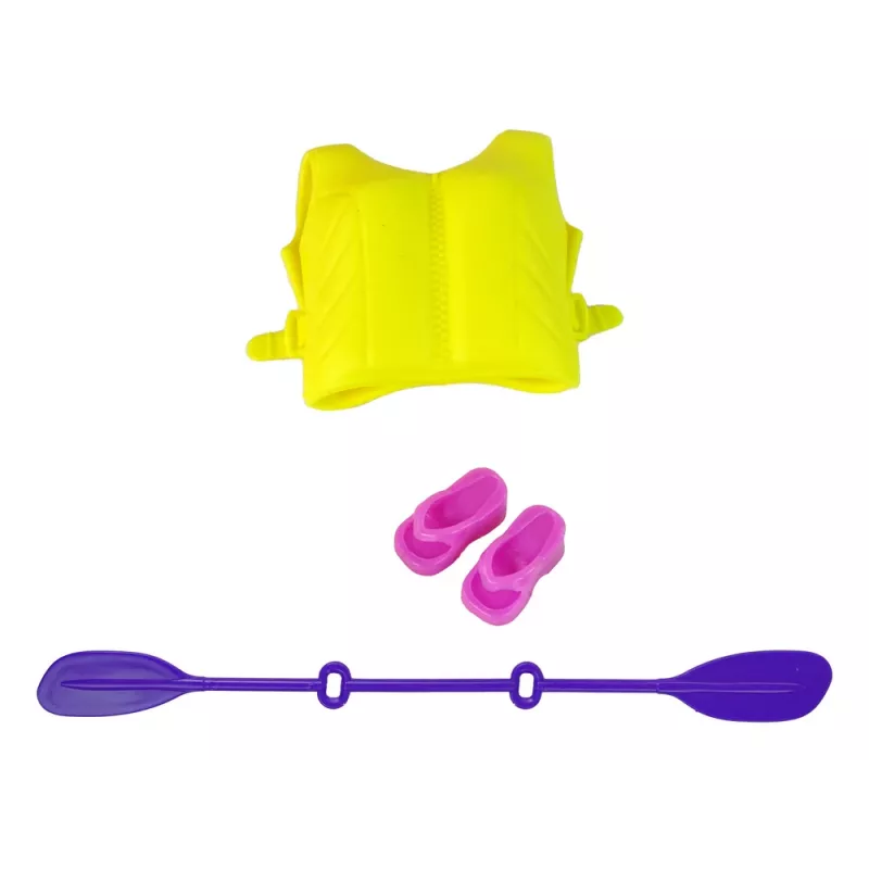 LEAN TOYS Conjunto de acessórios para boneca caiaque rosa