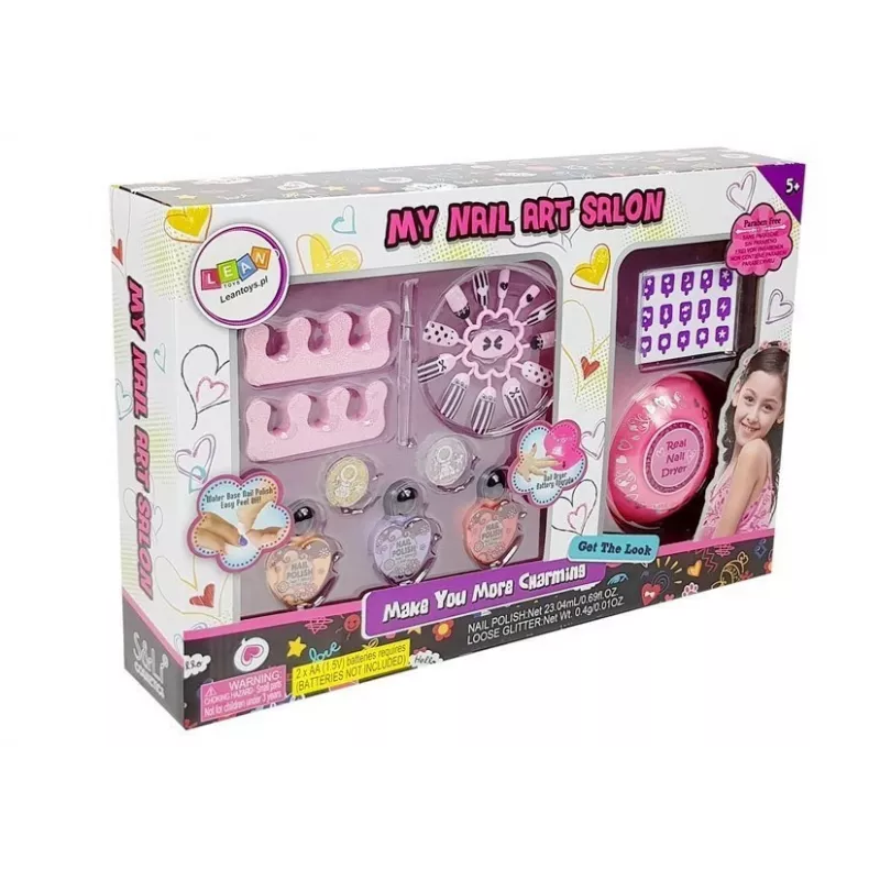 Conjunto LEAN TOYS para fazer um secador de verniz com glitter