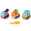 LEAN TOYS Conjunto de 3 Carros de Construção para Desmontar + Chave de Fendas Betoneira Grua Basculante