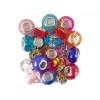 LEAN TOYS Conjunto de pulseiras, colares e contas coloridas para bijutaria