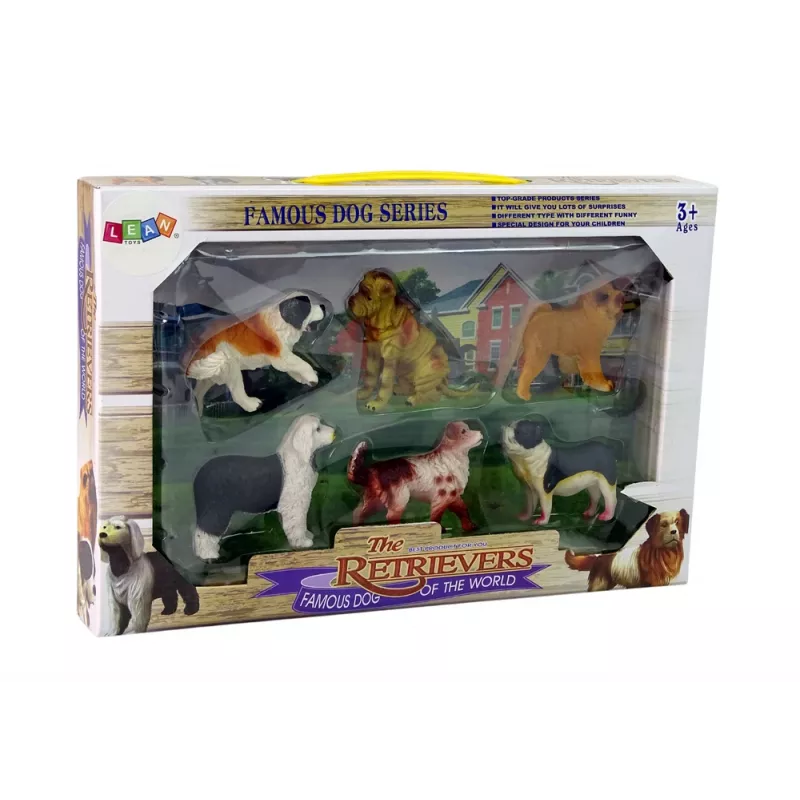 LEAN TOYS Conjunto de Figuras de Cães Raças Caninas 6 Elementos