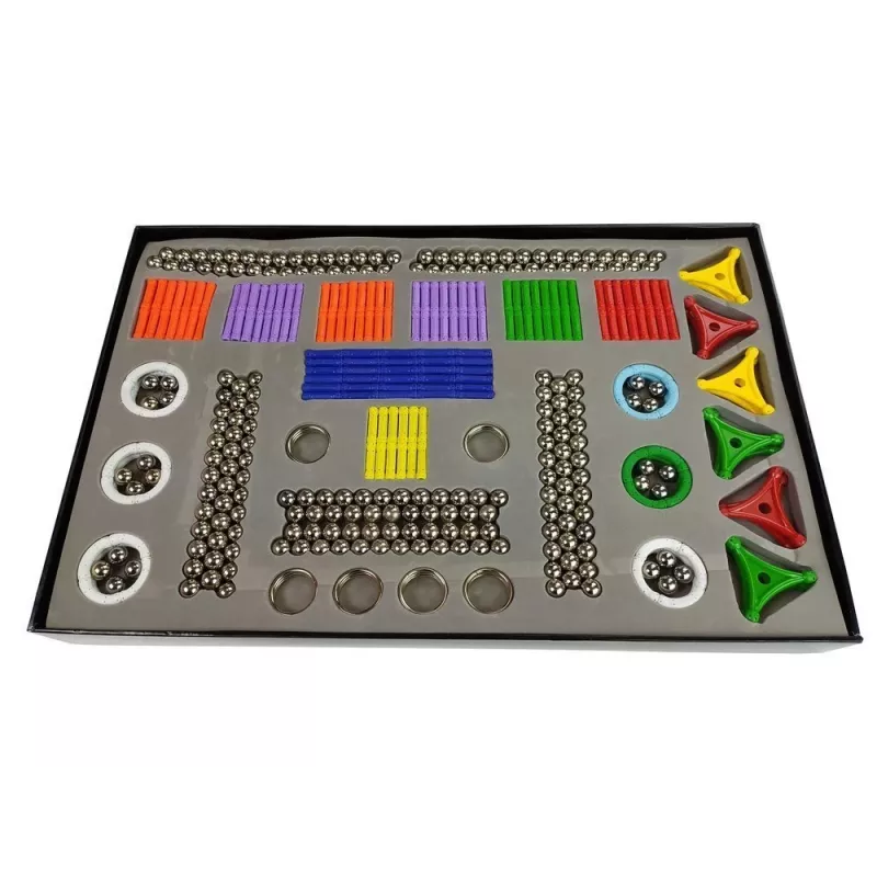 LEAN TOYS Conjunto Magnastix blocos magnéticos 560 + tabuleiro