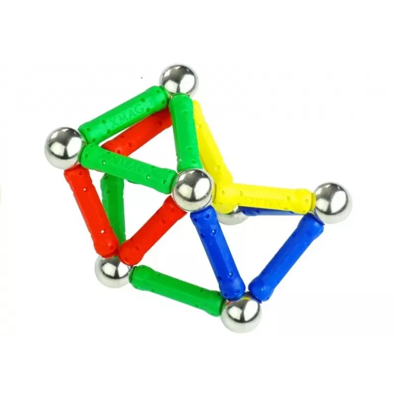 LEAN TOYS Conjunto Magnastix blocos magnéticos 560 + tabuleiro