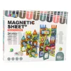 LEAN TOYS Conjunto de Blocos Magnéticos Pista de Bolas Colorido 98 peças