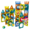LEAN TOYS Conjunto de Blocos Magnéticos Pista de Bolas Colorido 98 peças