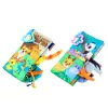 LEAN TOYS Conjunto de 4 livros sensoriais macios, coloridos e educativos para crianças pequenas