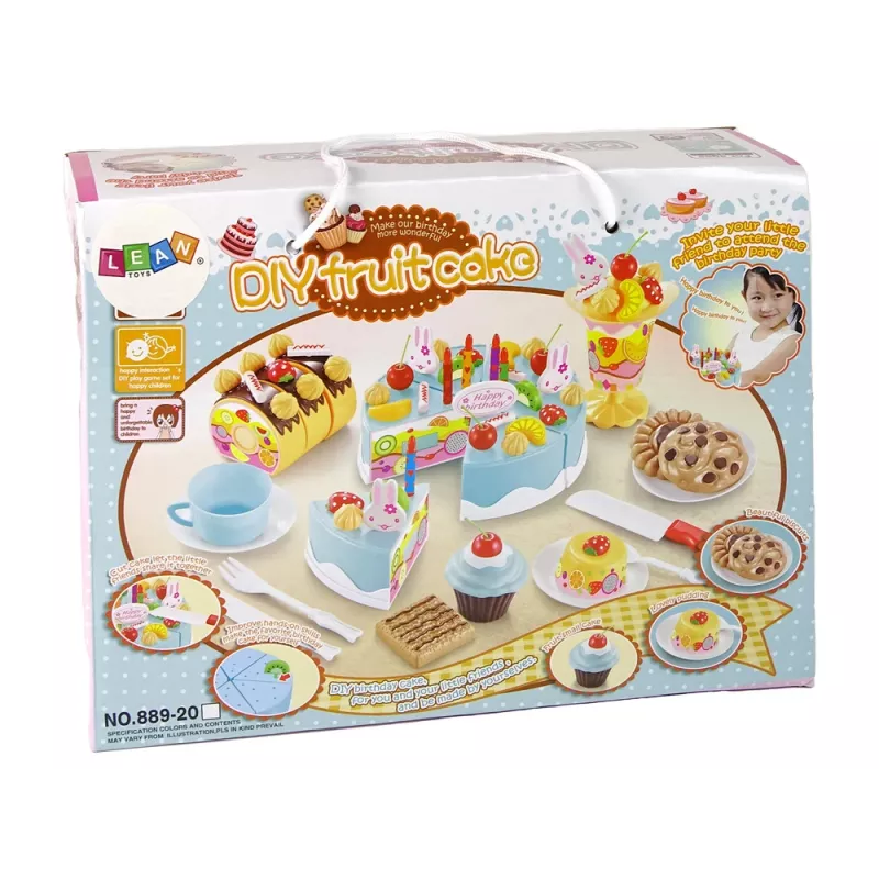 LEAN TOYS conjunto de decorações DIY com velcro de doces bolo bolachas