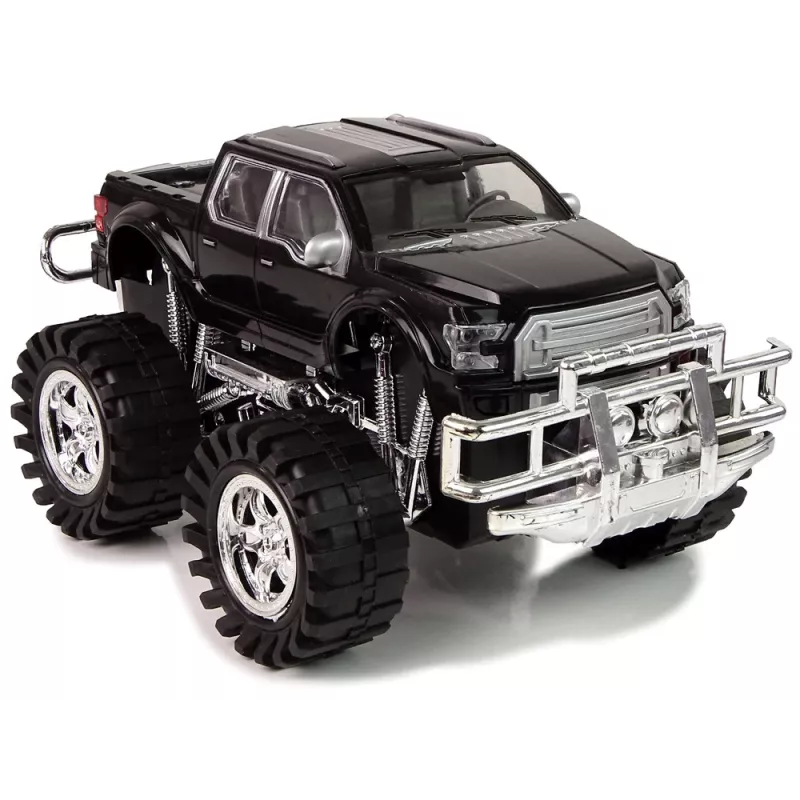 LEAN TOYS Conjunto de veículos camião monstro preto e caravana branca 58 cm
