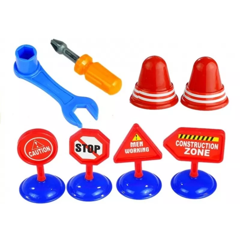 LEAN TOYS Conjunto de veículos Polícia Bombeiros Transportador de automóveis Veículos de aparafusar