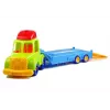 LEAN TOYS Conjunto de veículos Polícia Bombeiros Transportador de automóveis Veículos de aparafusar