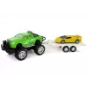 Conjunto de veículos LEAN TOYS carros desportivos amarelos e todo-o-terreno verdes com fricção