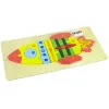 LEAN TOYS Conjunto de puzzles de madeira foguetão números