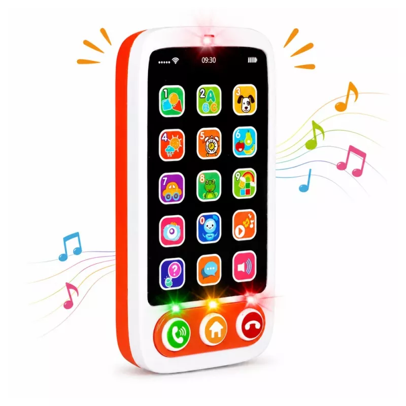 LEAN TOYS Smartphone Brinquedo Educativo Interativo para Crianças com Sons e Luzes