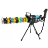 LEAN TOYS Rifle de precisão com suporte, luz, som e vibração – Brinquedo eletrónico preto