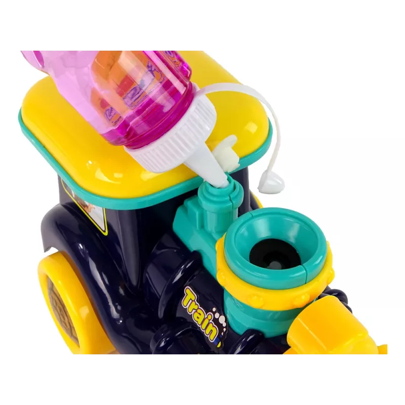 LEAN TOYS locomotiva de bolhas de sabão com luz e som, azul