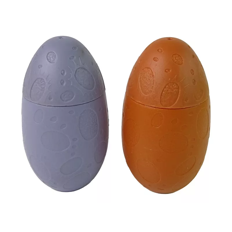 LEAN TOYS Pistola de Bolas de Sabão Dinossauro Líquido Ovo Amarelo