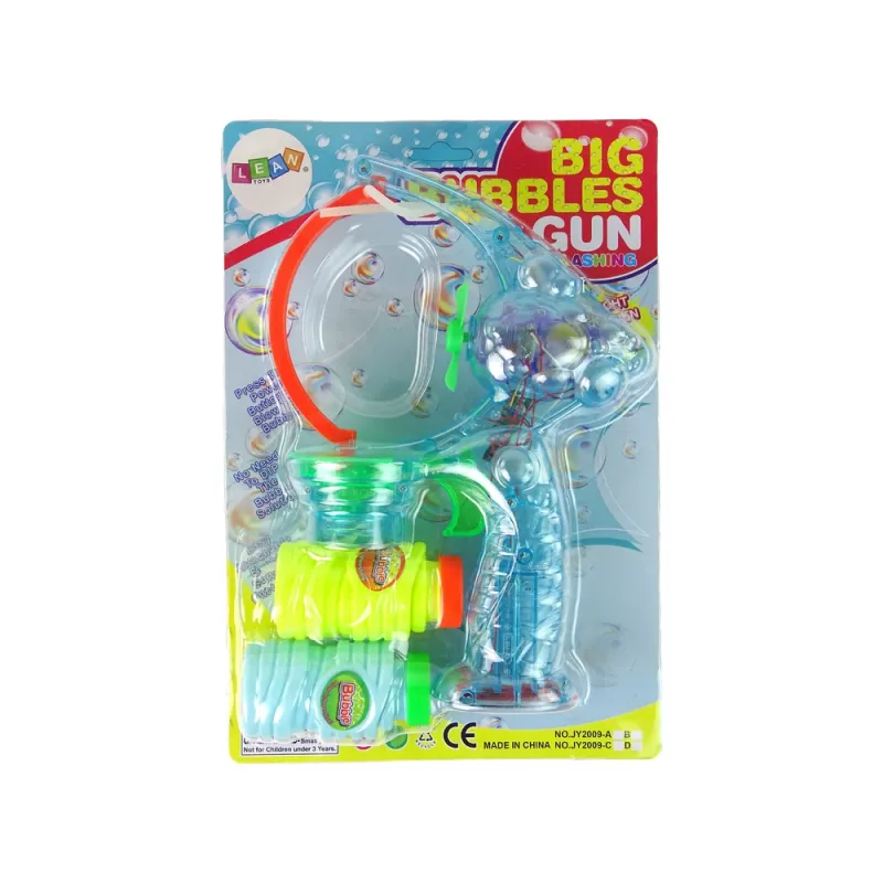 LEAN TOYS Pistola de Bolas de Sabão 24 cm Luz e Som