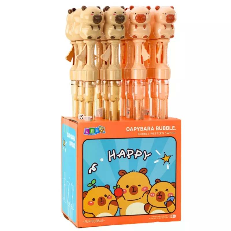 LEAN TOYS bolhas de sabão grande vara extensível capivara 49,5 cm 100 ml