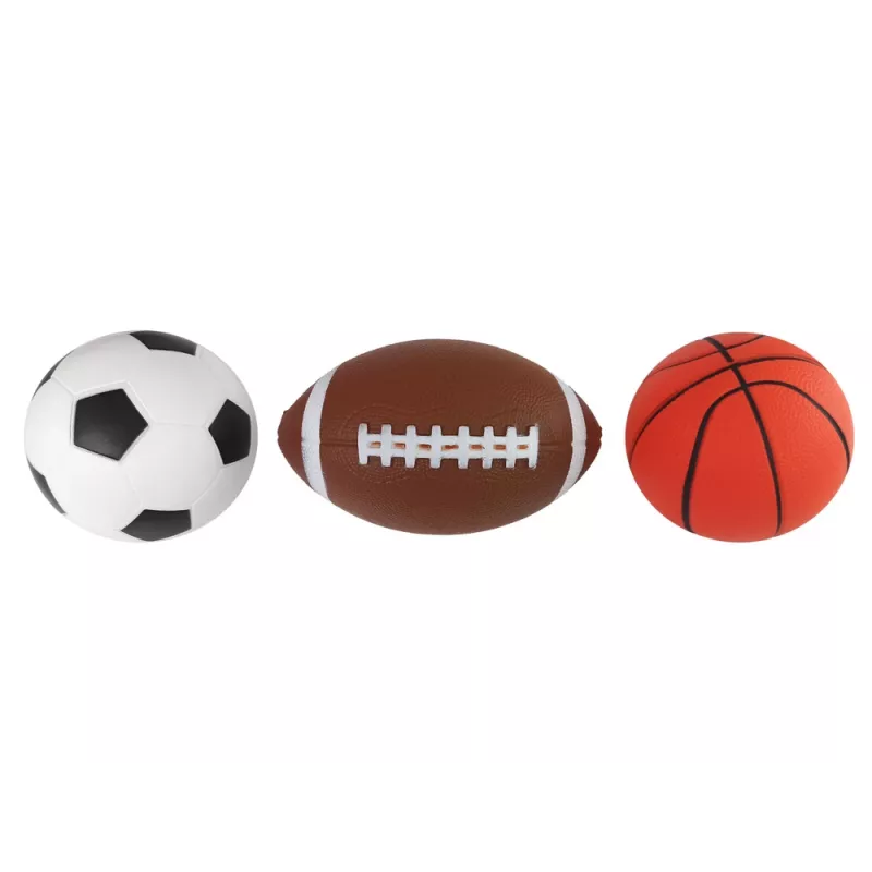 LEAN TOYS Conjunto de bolas de desporto macias 3 em 1 futebol basquetebol