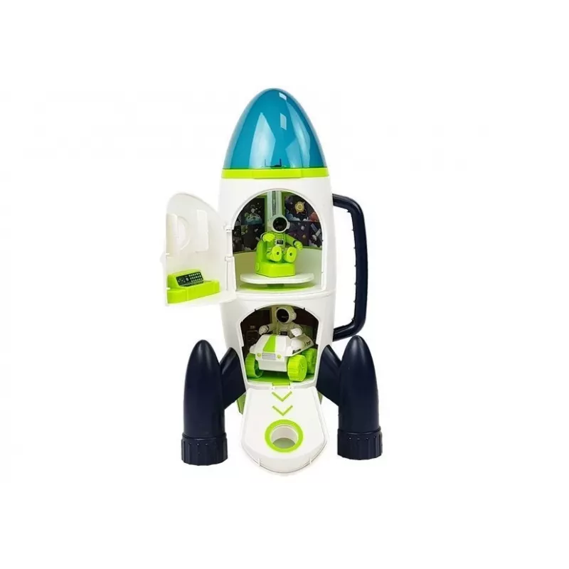 LEAN TOYS Foguetão Espacial Astronauta Cosmos Luz e Som – Foguetão eletrónico a pilhas com figura de astronauta (3x AA)