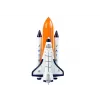 Foguetão espacial LEAN TOYS com nave espacial de metal - pull-back, efeitos de luz e som, conjunto de brinquedo de veículos aéreos e espaciais
