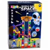 LEAN TOYS Space Track Blocos de construção 153 peças - Conjunto 3D colorido de pista de berlindes com túneis e bolas