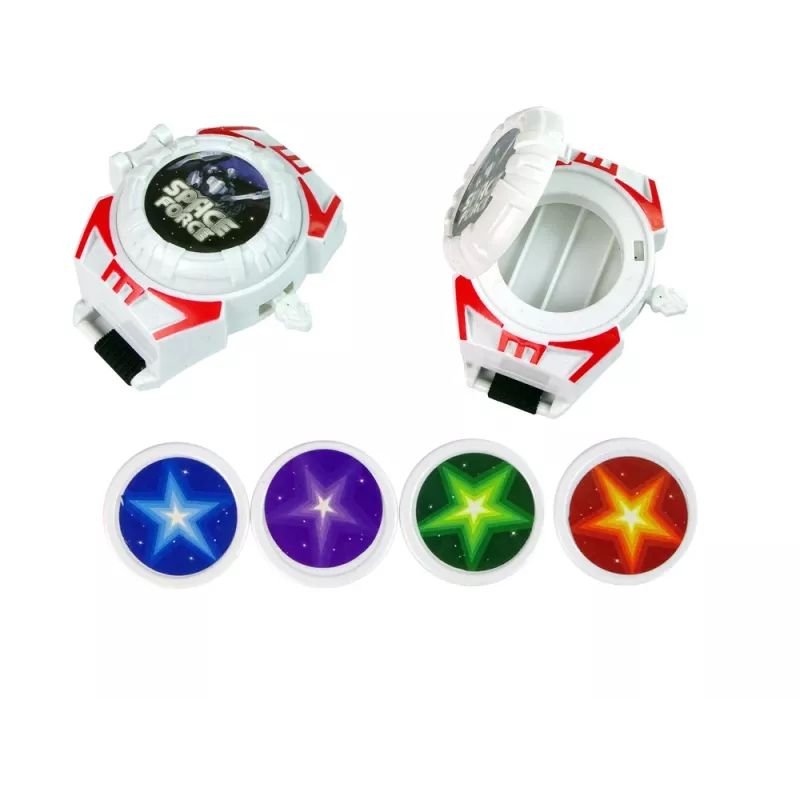 LEAN TOYS Conjunto Guerreiro Espacial Pistola Laser Sabre de Luz Algemas Lançador de Discos