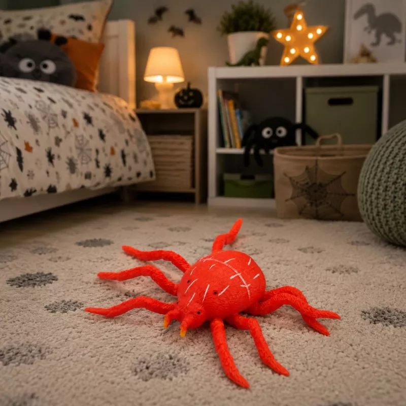 LEAN TOYS Spider Red Figura de borracha esticável realista 12 cm