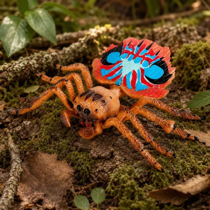 LEAN TOYS Spider Tarantula Figura de borracha esticável realista 12 cm