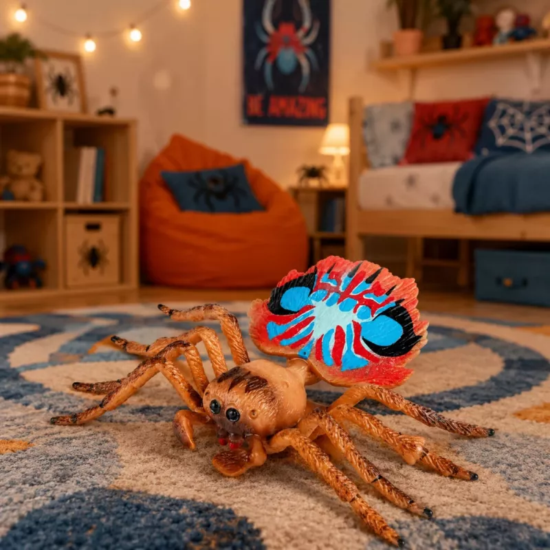 LEAN TOYS Spider Tarantula Figura de borracha esticável realista 12 cm