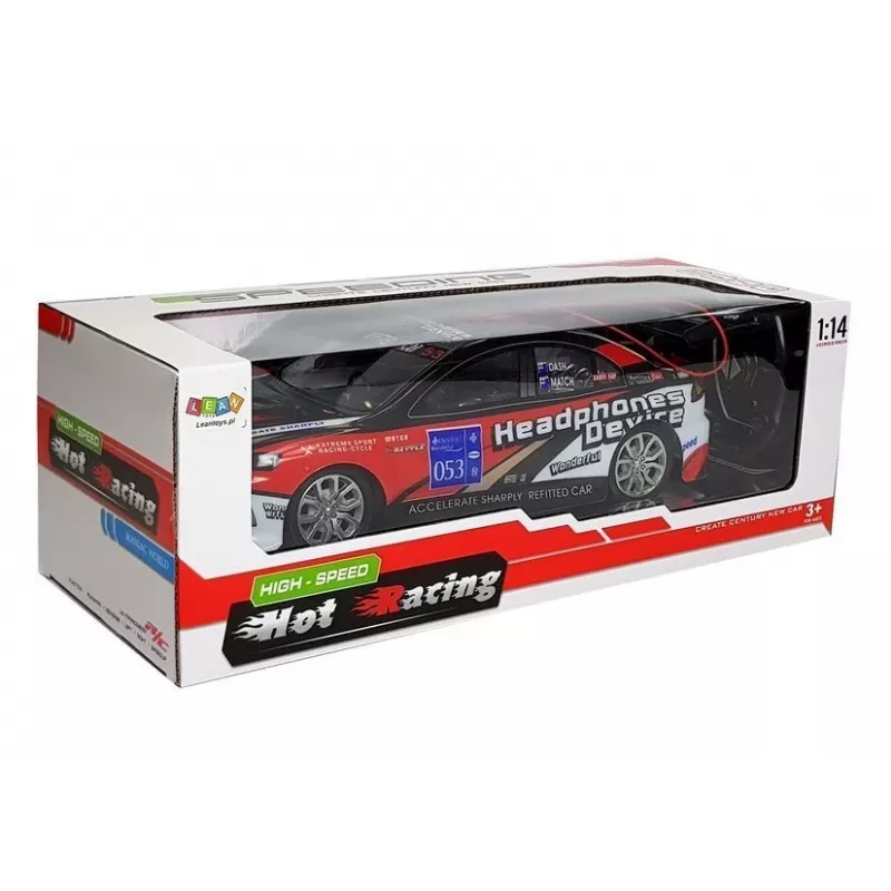 LEAN TOYS Carro telecomandado desportivo de corrida R/C 27MHz vermelho