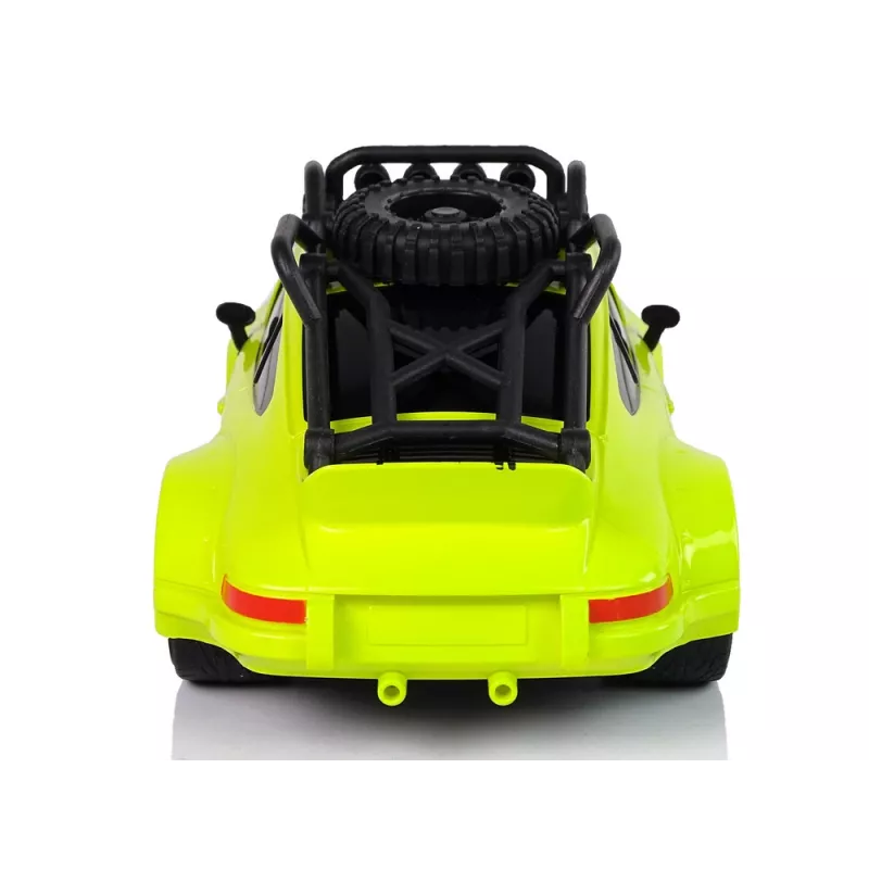 LEAN TOYS Carro desportivo 1:18 verde roda sobresselente piloto