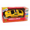 LEAN TOYS Carro desportivo ambulância com luzes e som amarelo