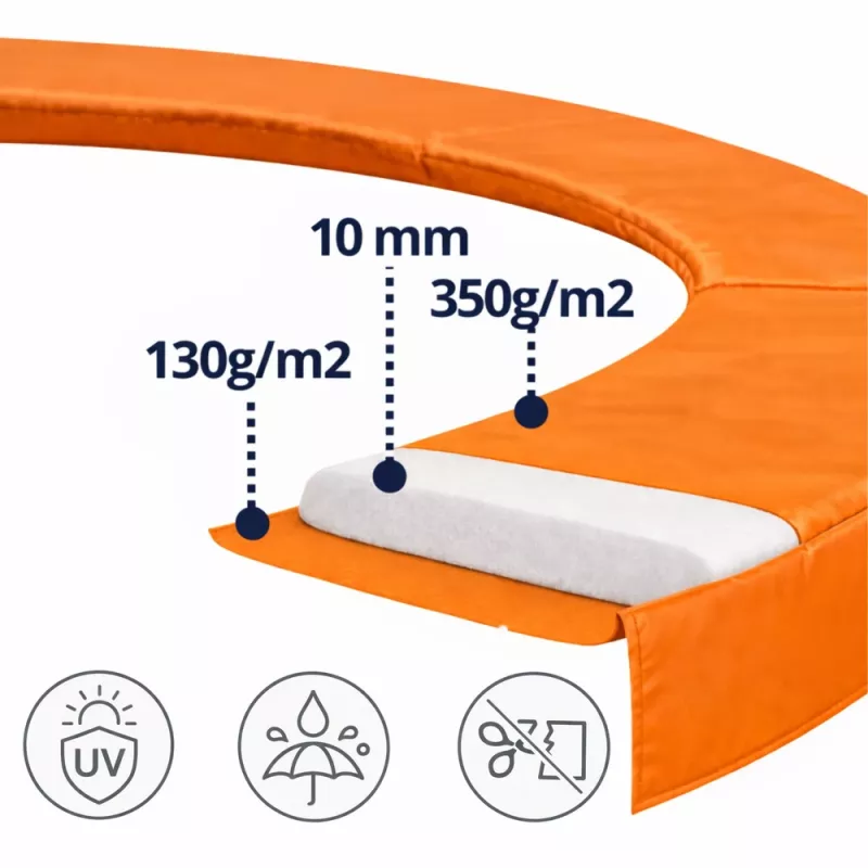 LEAN TOYS Cobertura de molas para trampolim de 14ft LEAN SPORT BEST - proteção de segurança azul