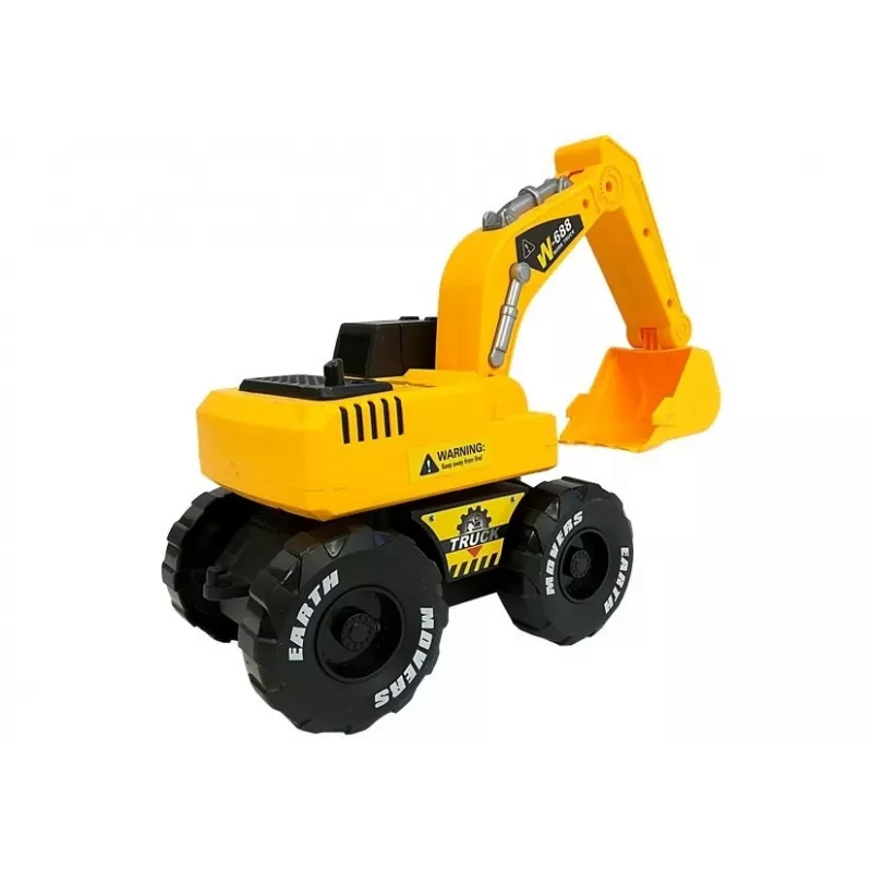 LEAN TOYS Escavadora com tração por mola, sons e luzes