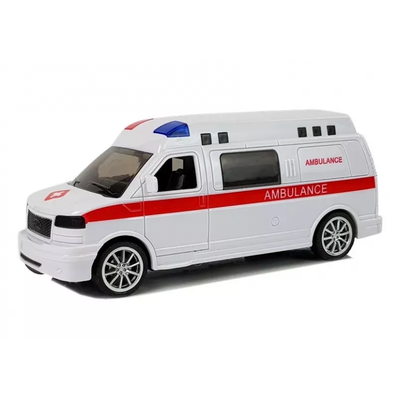 LEAN TOYS Ambulância telecomandada som luz sirene
