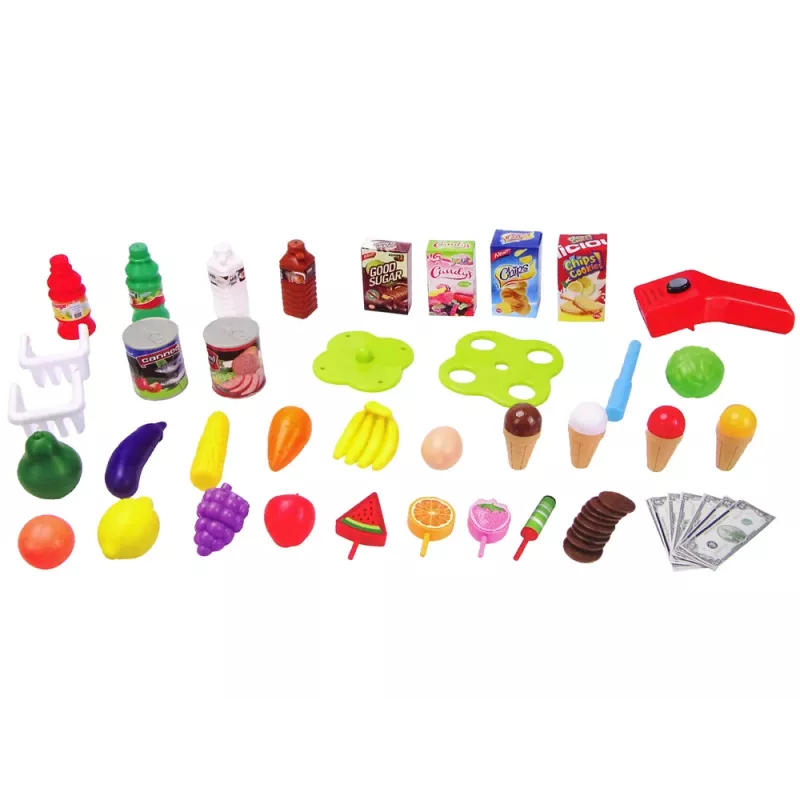 LEAN TOYS Conjunto de supermercado com scanner para crianças