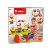LEAN TOYS Conjunto de supermercado com cesto de compras, balança e alimentos