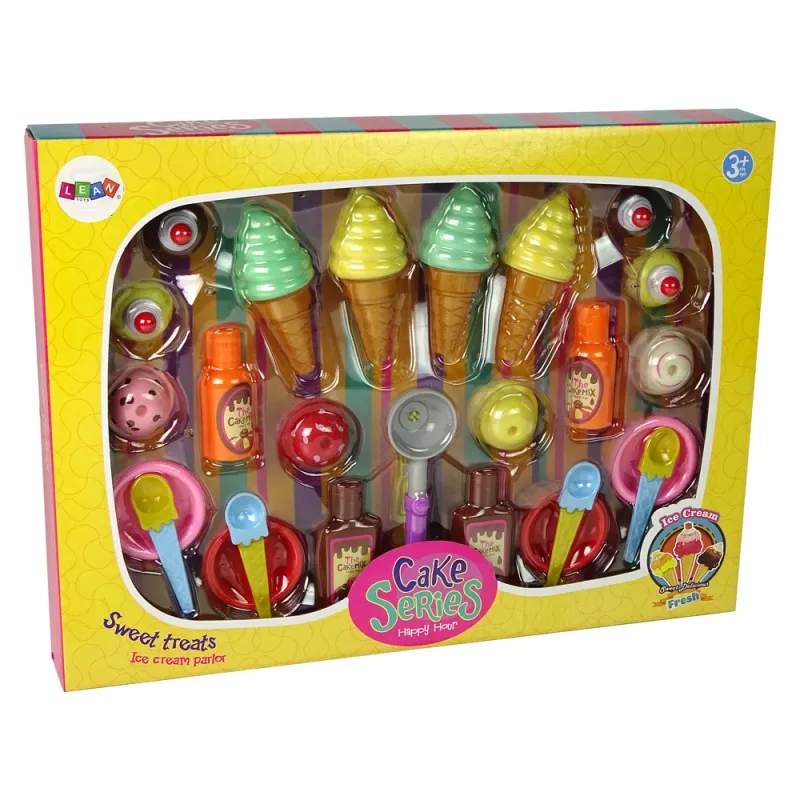 LEAN TOYS Conjunto de doces gelado cupcakes molhos colheres