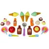LEAN TOYS Conjunto de doces gelado cupcakes molhos colheres