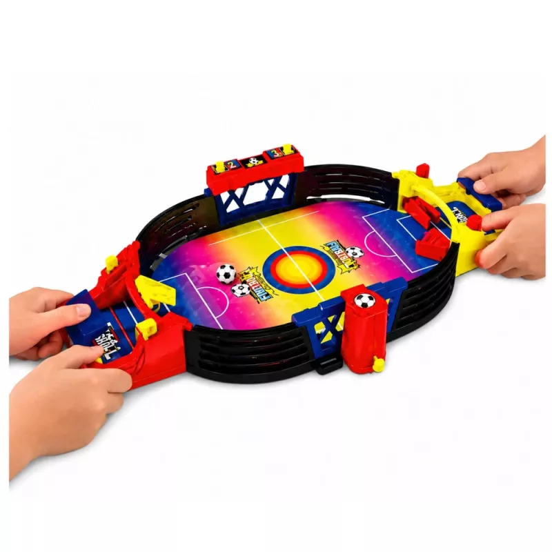 LEAN TOYS Jogo de Futebol de Mesa Arcade para 2 Jogadores – Jogo de Matraquilhos Compacto com 18 Jogadores, Varas de Aço & Marcador
