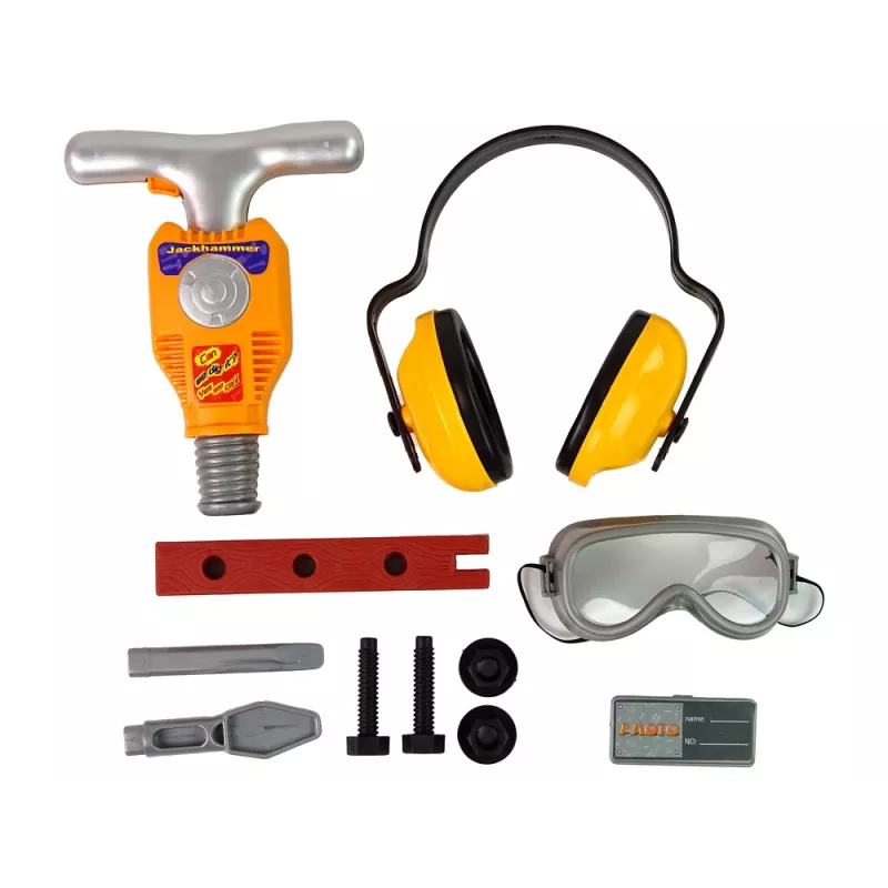 LEAN TOYS Conjunto de ferramentas para o pequeno construtor – martelo pneumático