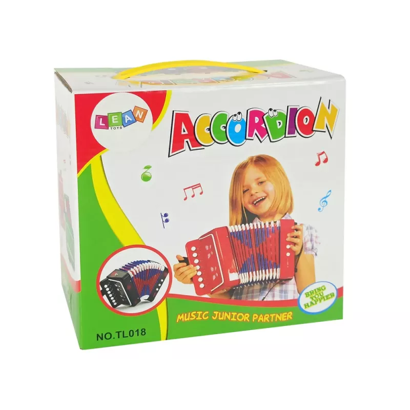 Acordeão de brinquedo LEAN TOYS para pequenos músicos, azul (modelo 9423)