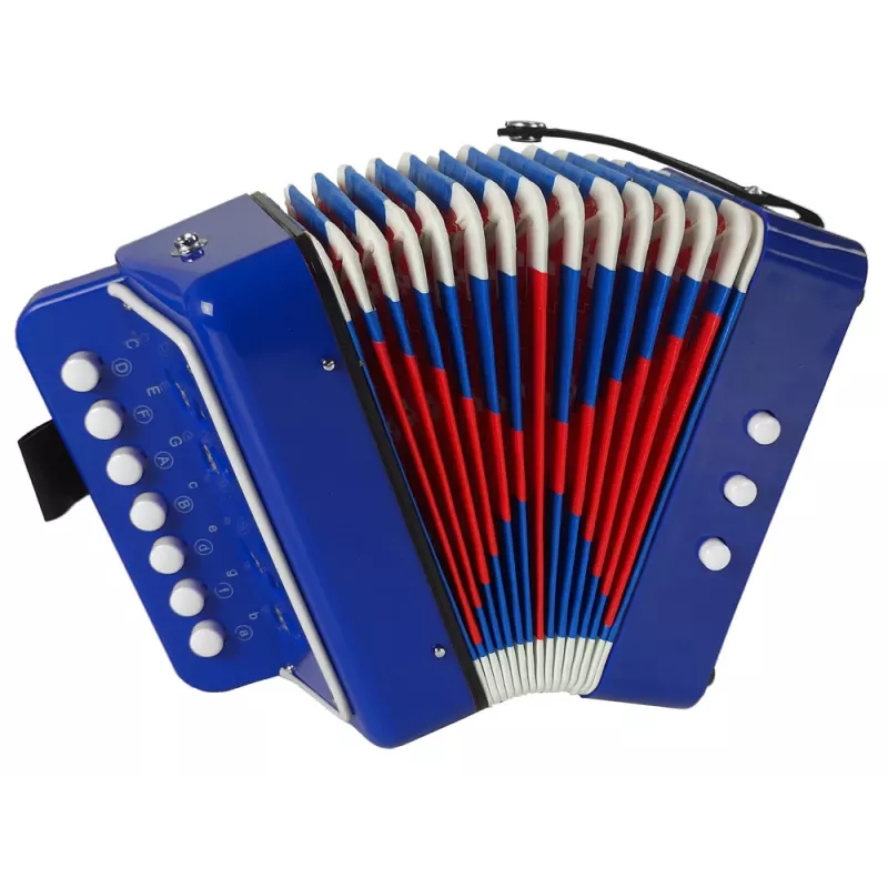 Acordeão de brinquedo LEAN TOYS para pequenos músicos, azul (modelo 9423)