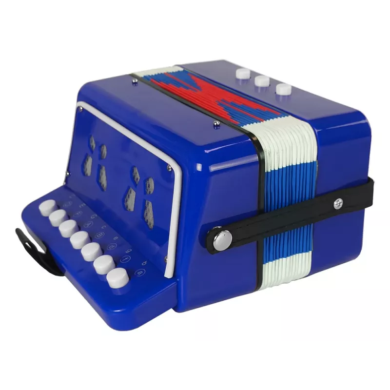 Acordeão de brinquedo LEAN TOYS para pequenos músicos, azul (modelo 9423)
