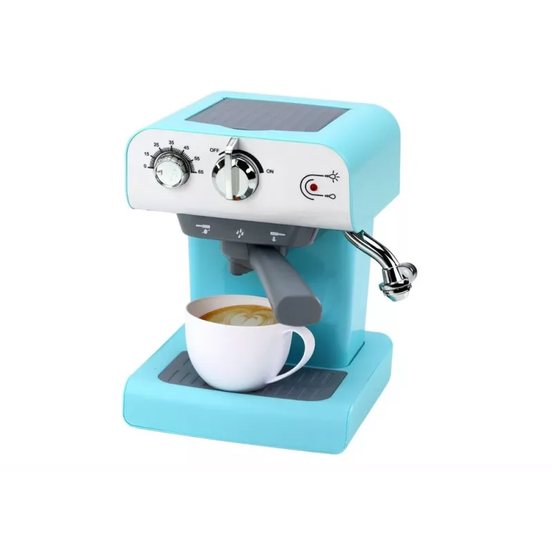 LEAN TOYS Máquina de café de brinquedo eletrodomésticos água vapor turquesa
