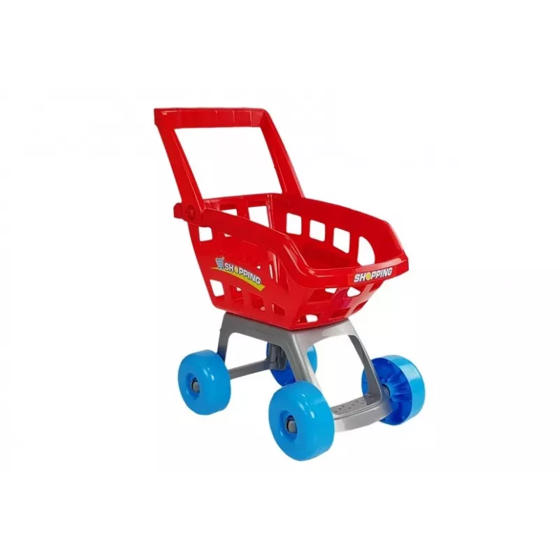 LEAN TOYS Mercado de Brincar com Carrinho de Compras, Caixa, Scanner e Alimentos