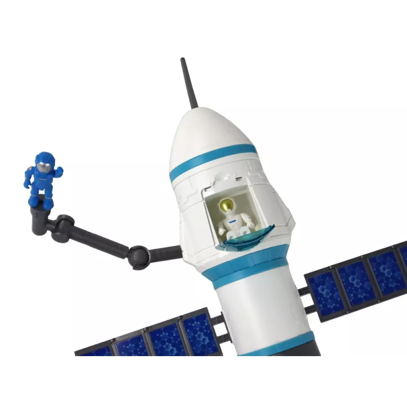 LEAN TOYS Missão espacial de brinquedo rampa de lançamento de foguetão e astronautas 15 elementos